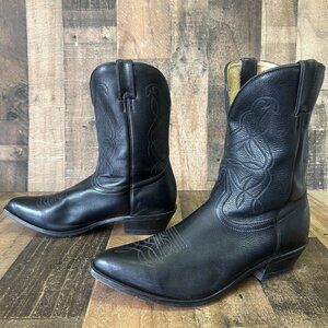 Boulet Canada Challenger Black Leather Cowboy Western Boots Mens 12 EEE